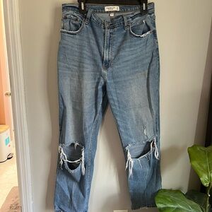 Abercrombie & Fitch Ultra High Rise Ankle Straight Jeans curve love 31 12R